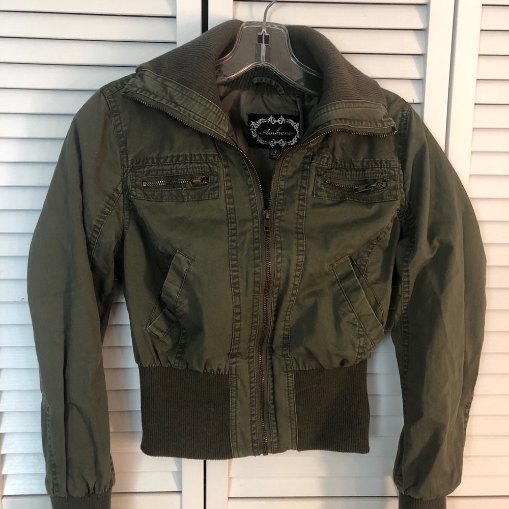 Olive Green Bomber Jacket